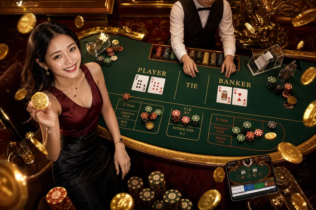 wisma88 Casino meja baccarat dealer langsung